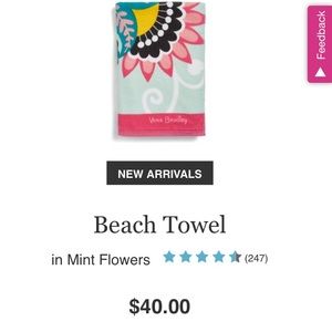 Vera Bradley beach towel